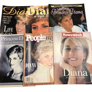 Princess Diana Lot of 6 Vintage Tribute Magazines Various Publishers Late 90s